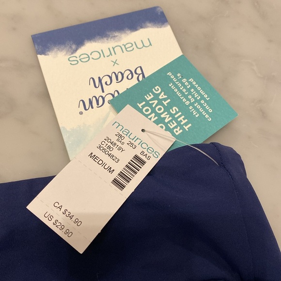 American Beach x Maurices Swim Bottom - Navy Blue - NWT - Picture 4 of 9